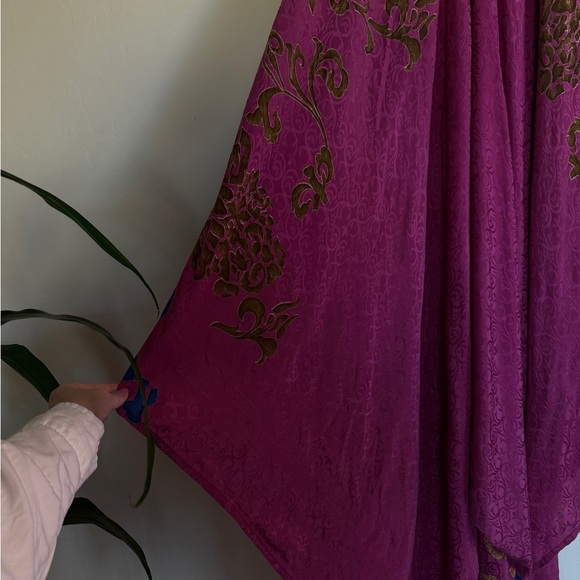 Indie Ella Boho Silk Jumpsuit Playsuit Romper Multicolor Saree Resortwear - Picture 2 of 13